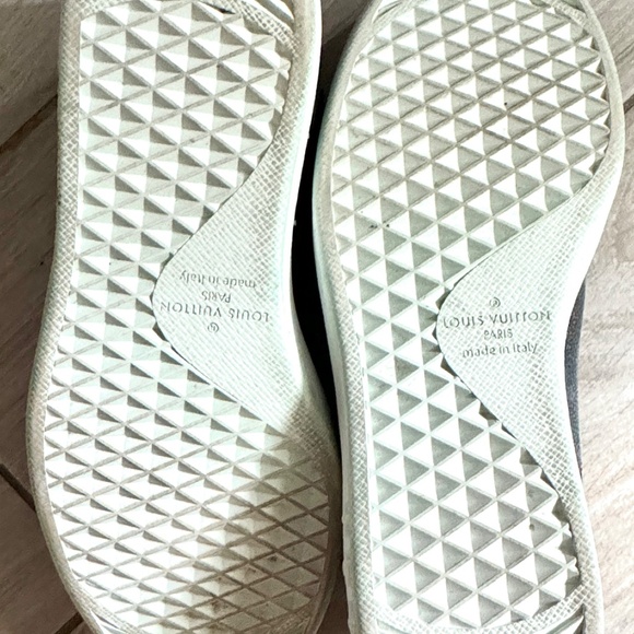 Louis Vuitton Mens Black Leather Low Luxembourg Trainers US 6 - Picture 5 of 8